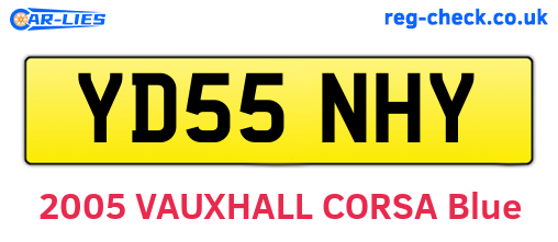YD55NHY are the vehicle registration plates.