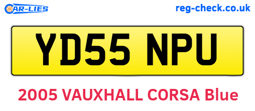 YD55NPU are the vehicle registration plates.