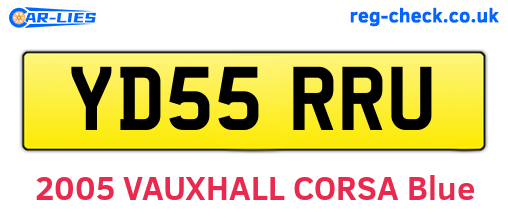 YD55RRU are the vehicle registration plates.