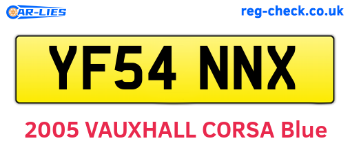 YF54NNX are the vehicle registration plates.