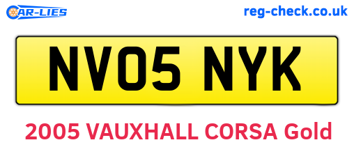NV05NYK are the vehicle registration plates.