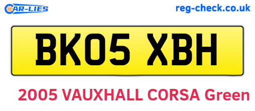 BK05XBH are the vehicle registration plates.