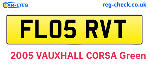 FL05RVT are the vehicle registration plates.