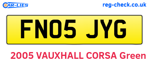 FN05JYG are the vehicle registration plates.