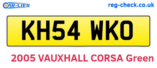 KH54WKO are the vehicle registration plates.
