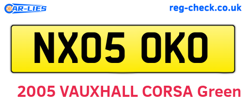 NX05OKO are the vehicle registration plates.