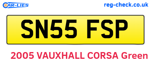 SN55FSP are the vehicle registration plates.