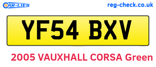 YF54BXV are the vehicle registration plates.