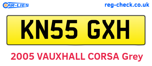 KN55GXH are the vehicle registration plates.