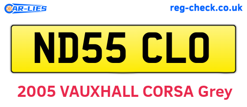 ND55CLO are the vehicle registration plates.