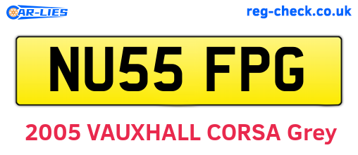 NU55FPG are the vehicle registration plates.
