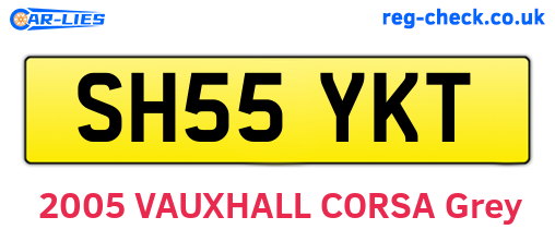 SH55YKT are the vehicle registration plates.