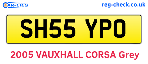 SH55YPO are the vehicle registration plates.