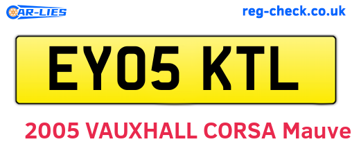 EY05KTL are the vehicle registration plates.