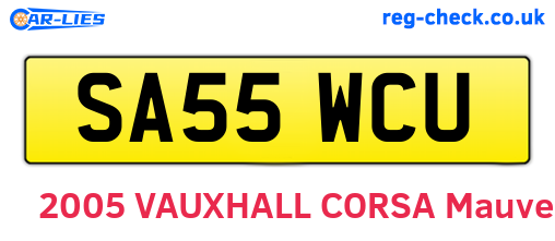 SA55WCU are the vehicle registration plates.