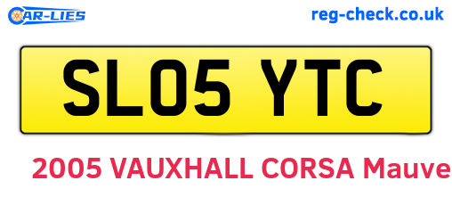 SL05YTC are the vehicle registration plates.