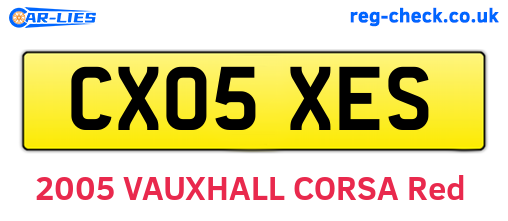 CX05XES are the vehicle registration plates.