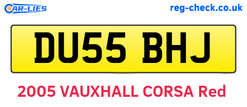 DU55BHJ are the vehicle registration plates.