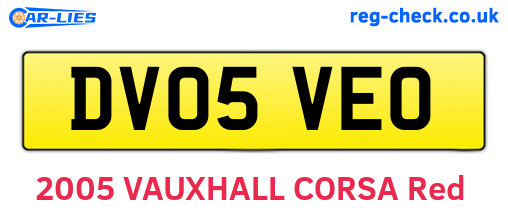 DV05VEO are the vehicle registration plates.