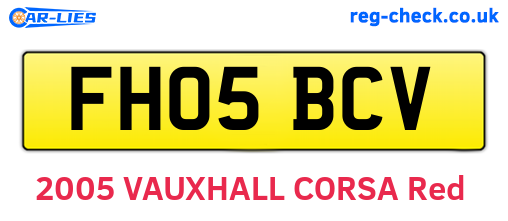FH05BCV are the vehicle registration plates.