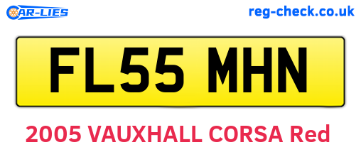 FL55MHN are the vehicle registration plates.