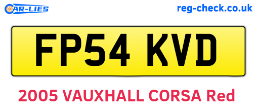 FP54KVD are the vehicle registration plates.