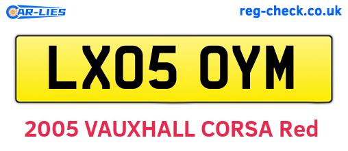 LX05OYM are the vehicle registration plates.