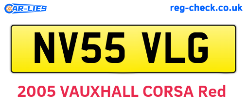 NV55VLG are the vehicle registration plates.