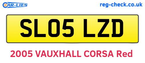 SL05LZD are the vehicle registration plates.