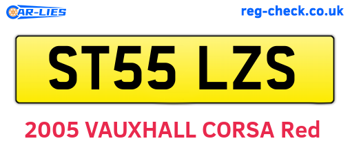 ST55LZS are the vehicle registration plates.