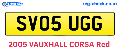 SV05UGG are the vehicle registration plates.