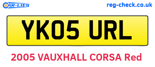 YK05URL are the vehicle registration plates.