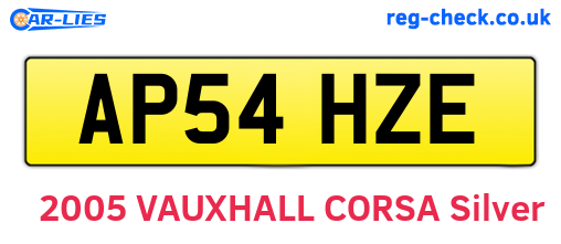 AP54HZE are the vehicle registration plates.