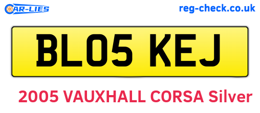 BL05KEJ are the vehicle registration plates.