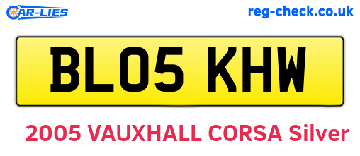 BL05KHW are the vehicle registration plates.