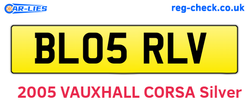 BL05RLV are the vehicle registration plates.