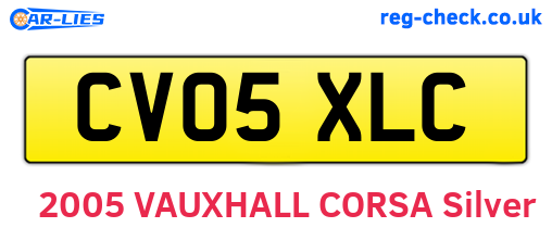 CV05XLC are the vehicle registration plates.