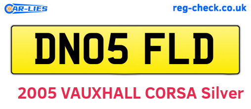 DN05FLD are the vehicle registration plates.