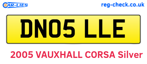 DN05LLE are the vehicle registration plates.
