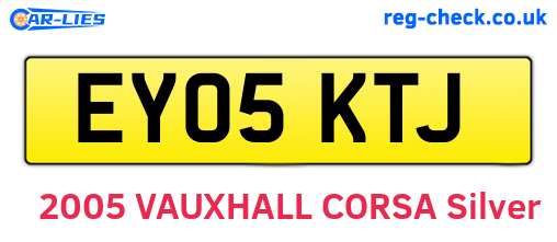 EY05KTJ are the vehicle registration plates.
