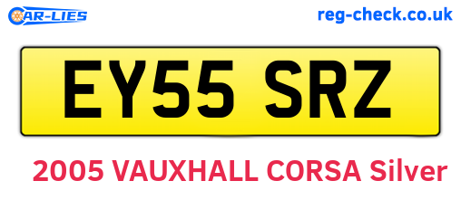 EY55SRZ are the vehicle registration plates.