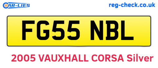 FG55NBL are the vehicle registration plates.