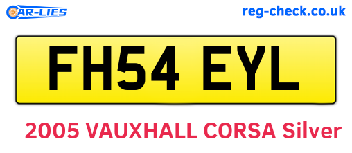 FH54EYL are the vehicle registration plates.