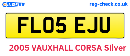 FL05EJU are the vehicle registration plates.