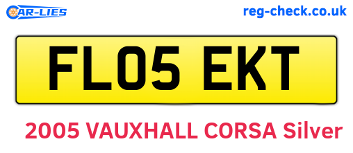 FL05EKT are the vehicle registration plates.