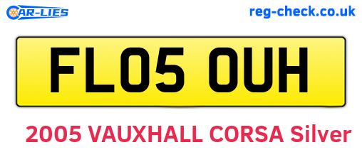 FL05OUH are the vehicle registration plates.