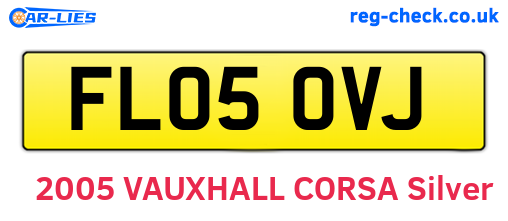 FL05OVJ are the vehicle registration plates.