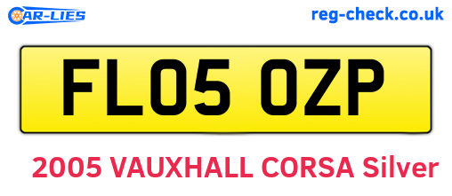 FL05OZP are the vehicle registration plates.
