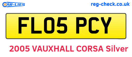 FL05PCY are the vehicle registration plates.
