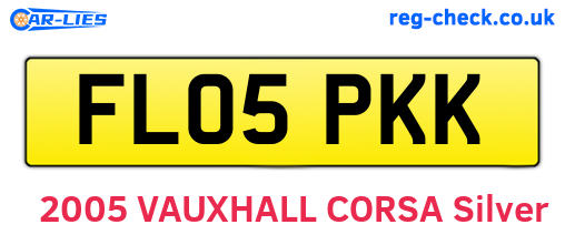 FL05PKK are the vehicle registration plates.
